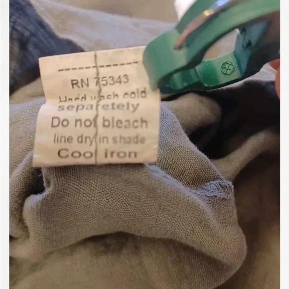 I Jeans 100% linen Olive Cold Shoulder Slip Mini Dress Size Small - Picture 7 of 10